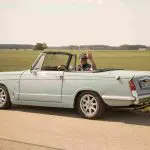 triumph-vitesse-cabrio Oldtimerevent Firmenfeier Sommer Berge Natur